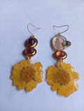 Pendientes Margaritas Amarillas 80's