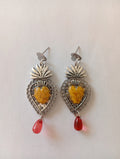 Pendientes corazón de Girasol