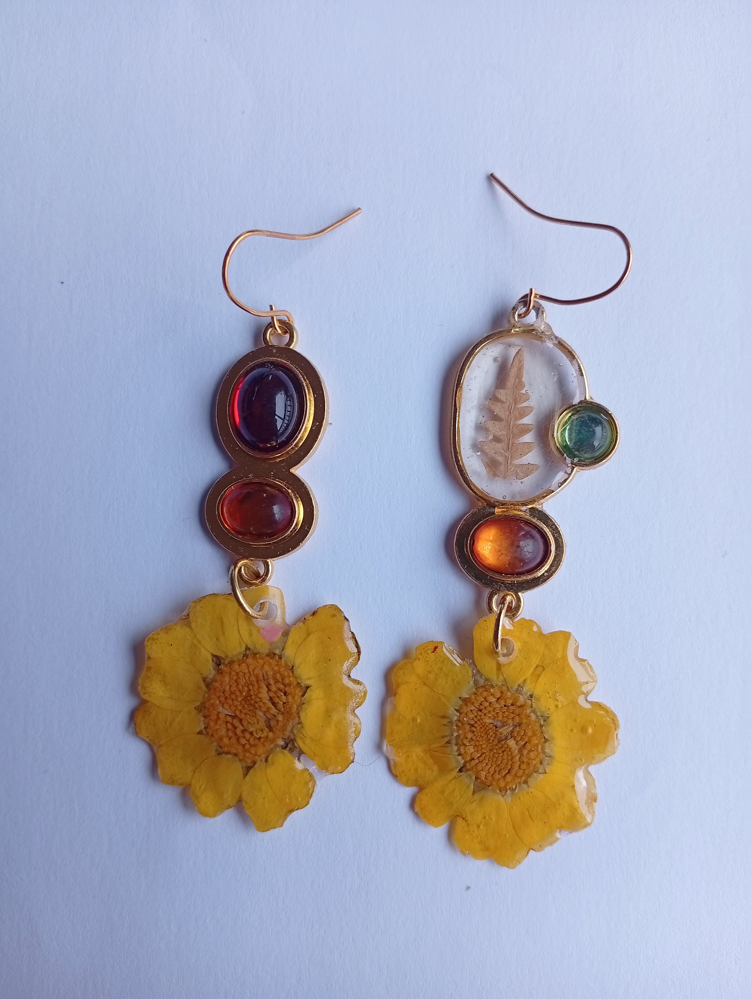 Pendientes Margaritas Amarillas 80's